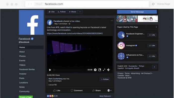 Facebook Dark mode is rolling out
