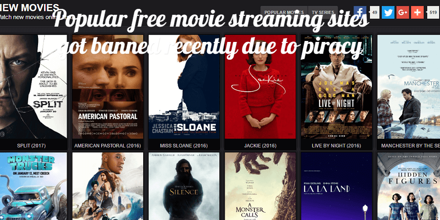 Popular free movie streaming sites got banned recently due to piracy