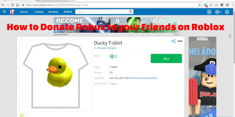Donate Robux in Roblox