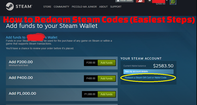 How to Redeem Steam Codes (Easiest Steps)